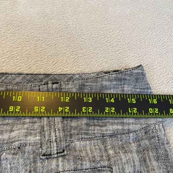 Maurices Women's Linen Cotton Blend Pants 7/8 Gray Linen Blend Wide-Leg Business - Picture 10 of 13